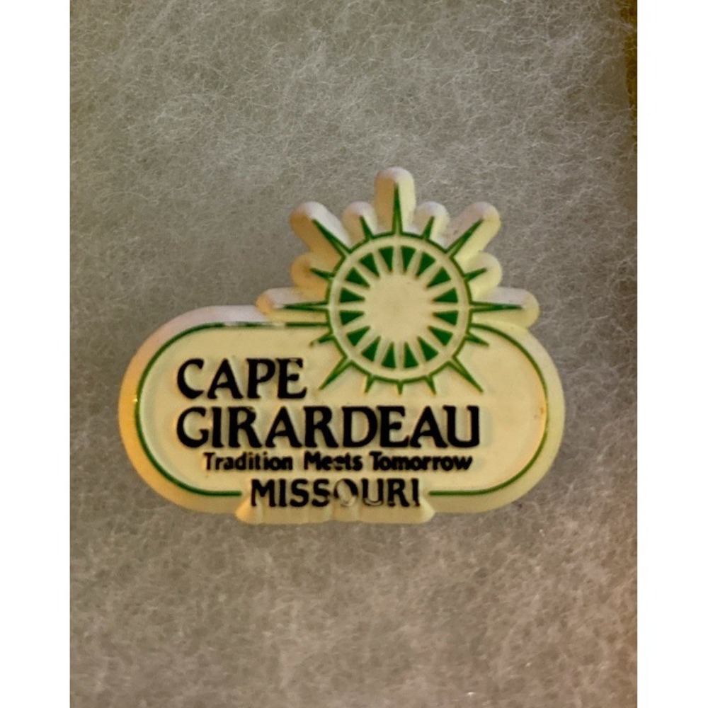 Cape Girardeau Tradition Meets Tomorrow Missouri Vintage Lapel Pin Hat Pin 1"